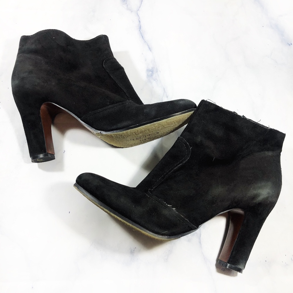 Sam Edelman Sofia Black Suede Heeled Booties
